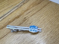 Vintage JAL Japan Airlines Tie Clasp Clip Bar Marked Silver