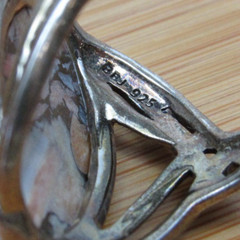 JTV Sterling Silver Spiny Oyster Copper Ring 925 Designer BBJ Size 8.75