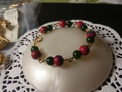 MaryBee Jewelry: 7 3/4″ Jade & Ceramic Bead Bracelet 10-11-2021