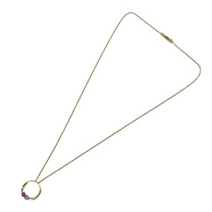Circular 14K Gold Citrine Topaz Peridot Amethyst Multi Stone Necklace