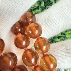 Vintage Baltic Amber Graduated Honey Cognac Hand Knotted Beaded Necklace
