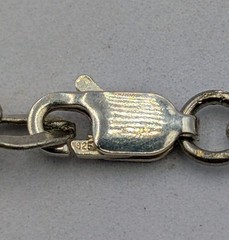 Vintage 925 Sterling Silver Curb Link Chain Bracelet 7.5″ Charm Starter – 3.2g