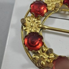 Big Latvia Brooch Sakta Tautas Terps Latvija Dress Red Stones Medieval Viking
