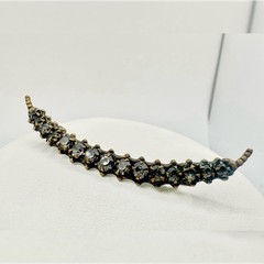 Antique Victorian Brooch Pin Crescent Moon Love Luck Paste Stones C Clasp Read