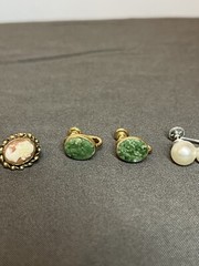 Vintage GOLD FILLED Non Pierced Earring Lot Clip On & Screw Back SIGNED JMS +