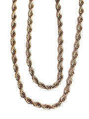 Vintage Revlon Rope Twisted Chain Necklace 18″ Silver Tone Costume 4mm Wide GUC