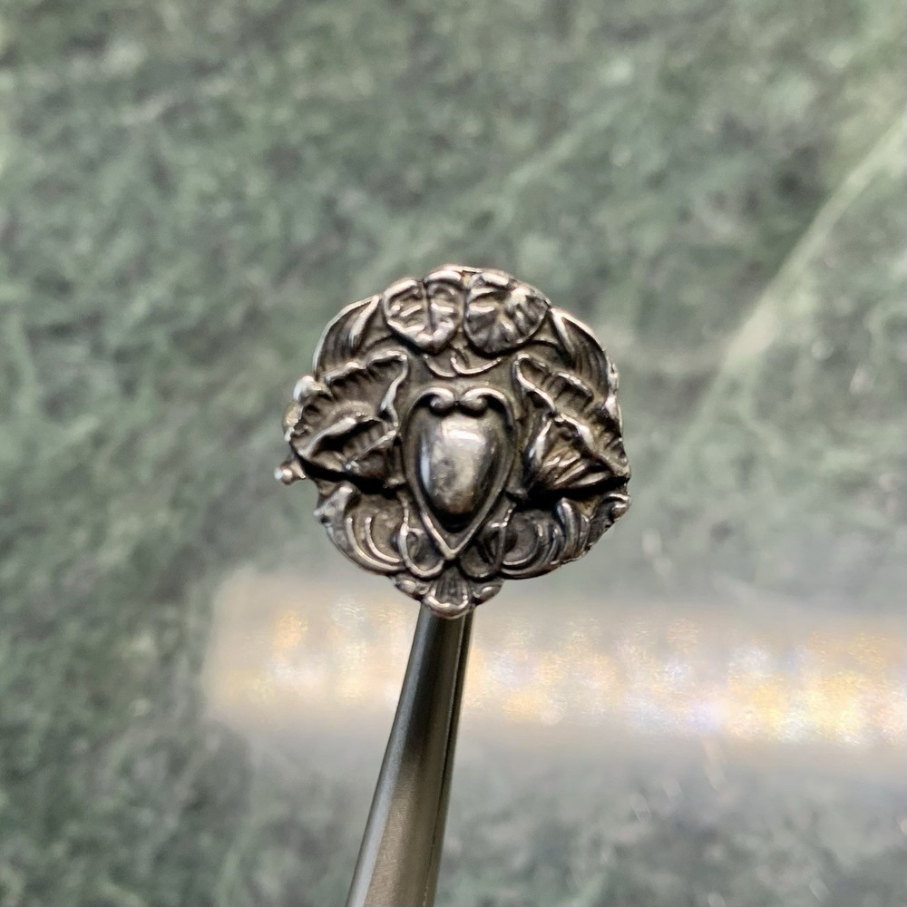 Art Nouveau Brooch Repurposed Into Ring Sterling Silver Size 8 Poppy