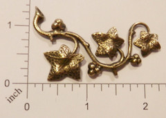 33233 Brass Oxidized Victorian Ivy Leaf Spray Jewelry Finding