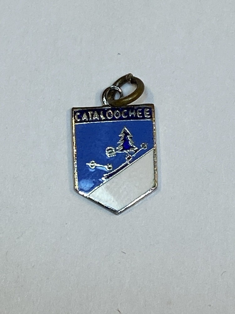 Cataloochee Ski Area Maggie Valley North Carolina Vintage Shield CHARM