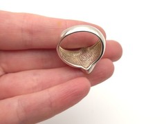 Vintage Sterling Silver Signed SHUBE Southwestern Style Jasper Tapered Ring sz 9