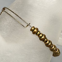 Alex & Ani Bracelet Gold/Copper Tone Adjustable Slide Beads Stackable 7.25+