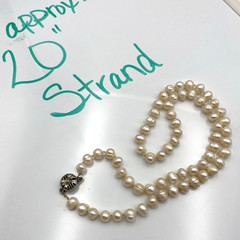 Vintage Freshwater Irregular Baroque Drop Pearl Necklace 20″ 6mm Round Box Clasp