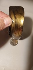 1970’s/80’s Gold & Black Wide Lucite Chunky Wavy Bangle Bracelet