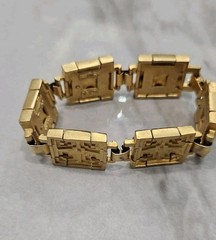 Museum Of Modern Art Moma Frank Lloyd Wright Bracelet 7” 22K Plated