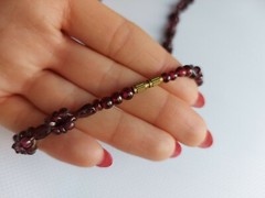 Beads vintage USSR natural stone Garnet Almandine 54 cm
