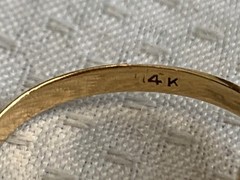 Antique 14K Yellow Gold Carved Silhouette Ring 2g Fine Jewelry Size 6.5 Band