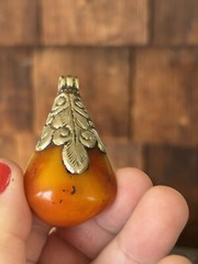 Aunt Elza’s Amber Yoke Amulet Magnificent Magical Fortune Teller Heirloom