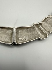 Vintage Monet Brushed Nickel Silver Tone Necklace 16”