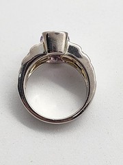Vintage 925 Sterling Silver Woven Lattice Amethyst Ring Size 6