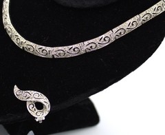Panetta 1940s Cutout Scroll Rhinestone Necklace Clip Earring Set; Book Reference