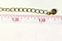 Vtg Liz Claiborne LC Brass toned, Clear Rhinestones with Blue Stones Necklace