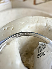 Ladies ESTATE Platinum NATURAL Round Diamond Band Ring