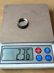 VINTAGE DESIGNER ROUGH GREEN TOURMALINE ETERNITY SPINNER BAND RING 925 STERLING