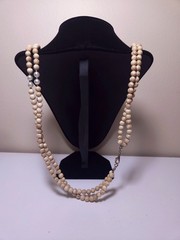Karla Jordan Vintage Mother of Pearl Necklace 12 In BohoShique Statement Piece