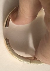 Vintage Tension Bangle Bracelet Cuff w/Crystals Horse Bit/Stirrup Equestrian
