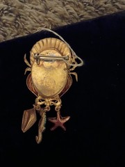Women’s Handmade Brass And Copper Crab Brooch
