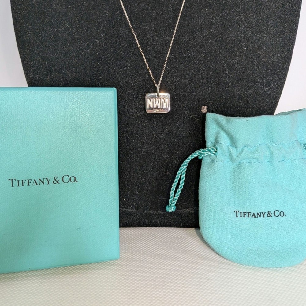 Tiffany & Co. Sterling Silver Nike Women’s Marathon I RUN TO BE Necklace 23″ NWM