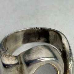 Vintage Taxco Sterling Silver Wave Ring Mexico Modernist Abstract Heavy 22 Grams
