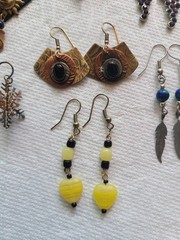 13 pr Colorful Vintage Estate Modern Costume Jewelry Earrings Lot Grapes Suns