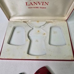 Vintage Lanvin Bijoux Lucite Interchangeable Pendant Necklace in Original Box