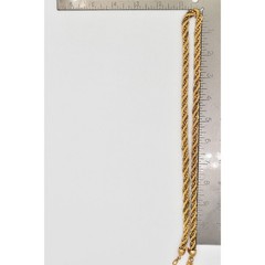 Casual Corner Vintage Necklace Rope Chain Chunky Gold Silver Signed 1990s Bin7B