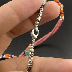 Combination Of Beautiful Colours To Make Set Of Necklace Earrings Bracelet
