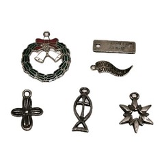 Vintage Sterling Silver 925 Charms Set (6 pcs) – Rare Collectible Lot W719