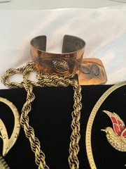 VTG Gold Tone Jewelry Lot ALL SIGNED Napier Marvella Amway AJC Carolee Whiting D