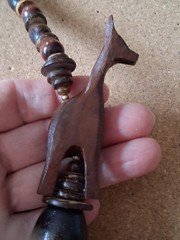 Vintage African Safari Style Statement Piece With Hand Carved Animals And Beads