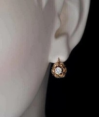 Vintage Art Deco Style 1.5Ct Diamond Drop-Dangle Engagement 14K Gold FN Earrings