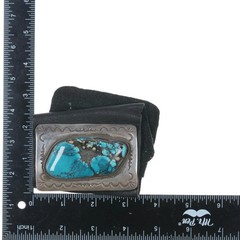 Vintage Sterling Bowguard bracelet with huge turquoise silver mercury dimes