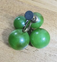 Vintage 70s 80s Clip On & Screw Back Earrings Lot of 4 Acrylic Lucite Bold