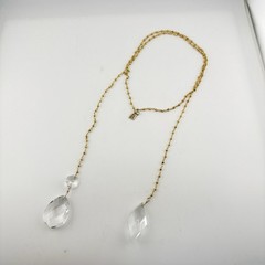 John Wind Necklace Lariat Waldorf Astoria Maximal Art Chandelier Crystal NYC COA