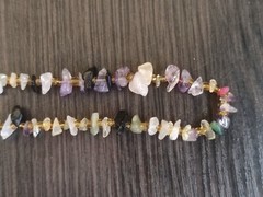 Necklace Jade Rose Quartz Amethyst Rock Crystal Black Agate Handmade Vintage