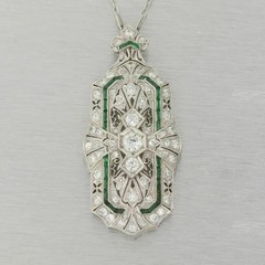 2.9Ct Art Deco Style Lab Created Diamond Anniversary Wedding 925 Silver Pendant