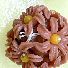1960’s Mod Soft Plastic White Daisy Ball Drop Dangle Clip Earrings Hong Kong