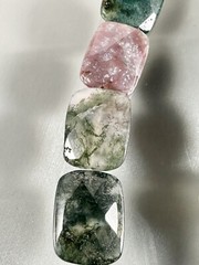 Irregular Fancy Jasper Hexagon Gemstone Strand Necklace 16”