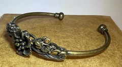Floral Bracelet Copper 3D Design Brass & Copper Charming Vintage Look Fashion