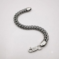 Vintage 925 Sterling Silver Men’s Link Chain Bracelet Solid 17.19g 22cm/8.6