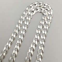 NEW Sterling Silver 5mm Curb Chain Lobster Clasp Necklace 18” 925 Italy SL #72